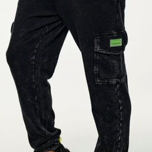 Zumba Fitness Black Joggers with Green Accents